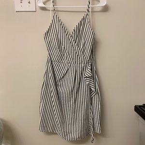 Nautical ruffle stripe dress